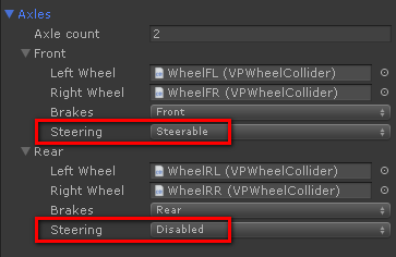 VP Vehicle Controller steering